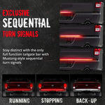 TRIPLE STACK LED Tailgate Light Bar with Sequential Amber Turn Signals