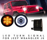 Jeep JK LED Turn Signal Assembly - White Halos