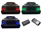 GMC-Canyon-2004, 2005, 2006, 2007, 2008, 2009, 2010, 2011, 2012-LED-Halo-Headlights-RGB-Colorfuse RF Remote-GMC-CN0412-V3HCFRF