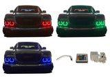 GMC-Canyon-2004, 2005, 2006, 2007, 2008, 2009, 2010, 2011, 2012-LED-Halo-Headlights-RGB-IR Remote-GMC-CN0412-V3HIR