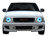 GMC-Sonoma-1994, 1995, 1996, 1997-LED-Halo-Headlights-ColorChase-No Remote-GMC-SO9497-CCH