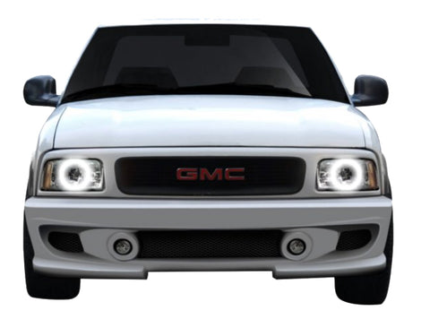 GMC-Sonoma-1994, 1995, 1996, 1997-LED-Halo-Headlights-White-RF Remote White-GMC-SO9497-WHRF