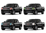 GMC-Sierra 1500-2008, 2009, 2010, 2011, 2012, 2013-LED-Halo-Headlights-RGB-No Remote-GMC-SR0713-V3H