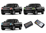 GMC-Sierra 1500-2008, 2009, 2010, 2011, 2012, 2013-LED-Halo-Headlights-RGB-Colorfuse RF Remote-GMC-SR0713-V3HCFRF