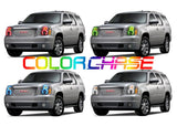 GMC-Yukon-2007, 2008, 2009, 2010, 2011, 2012, 2013-LED-Halo-Headlights-ColorChase-No Remote-GMC-YU0713-CCH
