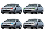 Honda-Accord-2003, 2004, 2005, 2006, 2007-LED-Halo-Headlights-RGB-No Remote-HO-AC0307-V3H