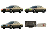 Honda-Accord-1990, 1991, 1992, 1993-LED-Halo-Headlights-RGB-RF Remote-HO-AC9093-V3HRF