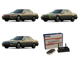 Honda-Accord-1990, 1991, 1992, 1993-LED-Halo-Headlights-RGB-WiFi Remote-HO-AC9093-V3HWI