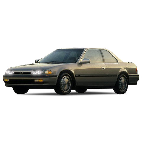 Honda-Accord-1990, 1991, 1992, 1993-LED-Halo-Headlights-White-RF Remote White-HO-AC9093-WHRF