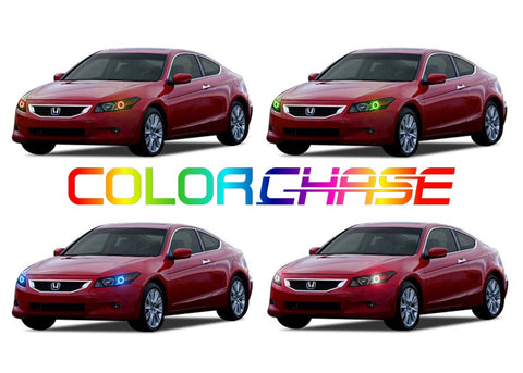 Honda-Accord-2008, 2009, 2010-LED-Halo-Headlights-ColorChase-No Remote-HO-ACC0810-CCH