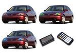 Honda-Civic-2001, 2002, 2003-LED-Halo-Headlights-RGB-Colorfuse RF Remote-HO-CV0103-V3HCFRF