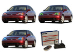 Honda-Civic-2001, 2002, 2003-LED-Halo-Headlights-RGB-WiFi Remote-HO-CV0103-V3HWI