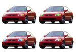 Honda-Civic-1992, 1993, 1994, 1995-LED-Halo-Headlights-RGB-No Remote-HO-CV9295-V3H