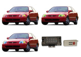 Honda-Civic-1992, 1993, 1994, 1995-LED-Halo-Headlights-RGB-RF Remote-HO-CV9295-V3HRF