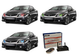 Honda-Civic-2012, 2013-LED-Halo-Headlights-RGB-WiFi Remote-HO-CVC1213-V3HWI