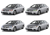Honda-Civic-2009, 2010, 2011-LED-Halo-Headlights-RGB-No Remote-HO-CVS0911-V3H