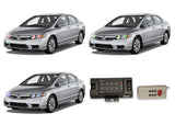 Honda-Civic-2009, 2010, 2011-LED-Halo-Headlights-RGB-RF Remote-HO-CVS0911-V3HRF