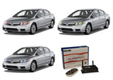 Honda-Civic-2009, 2010, 2011-LED-Halo-Headlights-RGB-WiFi Remote-HO-CVS0911-V3HWI