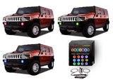 Hummer-H3-2006, 2007, 2008, 2009, 2010-LED-Halo-Fog Lights-RGB-No Remote-HU-H30510-V3F