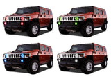 Hummer-H3-2006, 2007, 2008, 2009, 2010-LED-Halo-Headlights and Fog Lights-RGB-No Remote-HU-H30510-V3HF