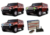 Hummer-H3-2006, 2007, 2008, 2009, 2010-LED-Halo-Headlights-RGB-WiFi Remote-HU-H30510-V3HWI
