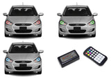 Hyundai-Accent-2012, 2013, 2014-LED-Halo-Headlights-RGB-Colorfuse RF Remote-HY-AC1214-V3HCFRF