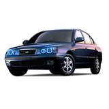 Hyundai-Elantra-2001, 2002, 2003-LED-Halo-Headlights-RGB-Bluetooth RF Remote-HY-EL0103-V3HBTRF