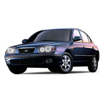 Hyundai-Elantra-2001, 2002, 2003-LED-Halo-Headlights-White-RF Remote White-HY-EL0103-WHRF