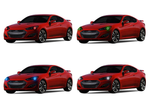 Hyundai-Genesis-2013, 2014, 2015, 2016-LED-Halo-Headlights-RGB-No Remote-HY-GE1316-V3H