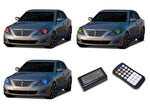 Hyundai-Genesis-2012, 2013, 2014-LED-Halo-Headlights-RGB-Colorfuse RF Remote-HY-GNS1214-V3HCFRF