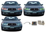 Hyundai-Sonata-2002, 2003, 2004, 2005-LED-Halo-Headlights-RGB-IR Remote-HY-SO0205-V3HIR