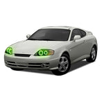 Hyundai-Tiburon-2003, 2004-LED-Halo-Headlights-RGB-Bluetooth RF Remote-HY-TB0304-V3HBTRF