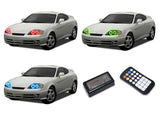 Hyundai-Tiburon-2003, 2004-LED-Halo-Headlights-RGB-Colorfuse RF Remote-HY-TB0304-V3HCFRF