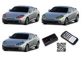 Hyundai-Tiburon-2007, 2008-LED-Halo-Headlights-RGB-Bluetooth RF Remote-HY-TB0708-V3HBTRF