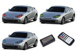 Hyundai-Tiburon-2007, 2008-LED-Halo-Headlights-RGB-Colorfuse RF Remote-HY-TB0708-V3HCFRF
