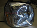 GMC-Yukon-2007, 2008, 2009, 2010, 2011, 2012, 2013-LED-Halo-Headlights and Fog Lights-White-RF Remote White-GMC-YU0713-WHFRF