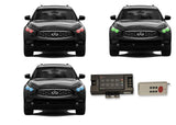 Infiniti-FX50-2009, 2010, 2011, 2012-LED-Halo-Headlights-RGB-RF Remote-IN-FX500912-V3HRF