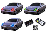 Infiniti-G35-2003, 2004-LED-Halo-Headlights-RGB-Bluetooth RF Remote-IN-G35S0304-V3HBTRF