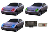Infiniti-G35-2003, 2004-LED-Halo-Headlights-RGB-RF Remote-IN-G35S0304-V3HRF
