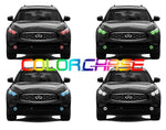 Infiniti-FX37-2013, 2014, 2015, 2016, 2017-LED-Halo-Headlights and Fog Lights-ColorChase-No Remote-IN-FX371317-CCHF