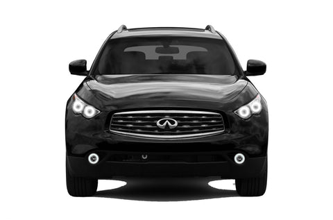 Infiniti-FX50 -2009, 2010, 2011, 2012-LED-Halo-Headlights and Fog Lights-White-RF Remote White-IN-FX500912-WHFRF