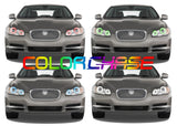 Jaguar-XF-2009, 2010, 2011-LED-Halo-Headlights-ColorChase-No Remote-JA-XF0911-CCH