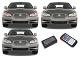 Jaguar-XF-2009, 2010, 2011-LED-Halo-Headlights-RGB-Colorfuse RF Remote-JA-XF0911-V3HCFRF