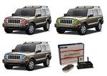 Jeep-Commander-2006, 2007, 2008, 2009, 2010-LED-Halo-Headlights-RGB-WiFi Remote-JE-CO0610-V3HWI