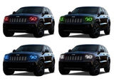 Jeep-Grand Cherokee-2011, 2012, 2013-LED-Halo-Headlights-RGB-No Remote-JE-GC1113-V3H