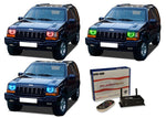 Jeep-Grand Cherokee-1993, 1994, 1995, 1996, 1997, 1998-LED-Halo-Headlights-RGB-WiFi Remote-JE-GC9398-V3HWI