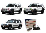 Jeep-Liberty-2002, 2003, 2004, 2005, 2006, 2007-LED-Halo-Headlights-RGB-WiFi Remote-JE-LI0207-V3HWI