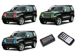 Jeep-Liberty-2008, 2009, 2010, 2011, 2012, 2013-LED-Halo-Headlights-RGB-Colorfuse RF Remote-JE-LI0813-V3HCFRF