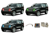 Jeep-Liberty-2008, 2009, 2010, 2011, 2012, 2013-LED-Halo-Headlights-RGB-IR Remote-JE-LI0813-V3HIR