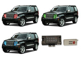 Jeep-Liberty-2008, 2009, 2010, 2011, 2012, 2013-LED-Halo-Headlights-RGB-RF Remote-JE-LI0813-V3HRF